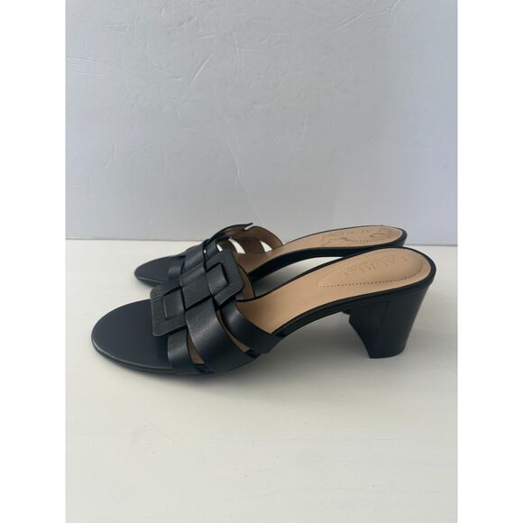 Lauren Ralph Lauren Whitnee Slide On Sandal Heels Black Size 8.5 - Picture 2 of 5